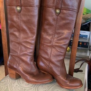 Coach brown leather boots